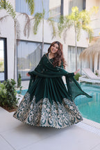 Rangoli Crush Designer Gown — VrindaaLuxe