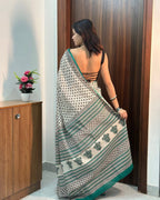 Mul Cotton Printed Pocket Saree | Ready To Wear Everyday Grace