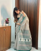 Mul Cotton Printed Pocket Saree | Ready To Wear Everyday Grace