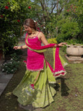 Fendy Silk Mirror Work Lehenga Set | Embroidery Dupatta Festive