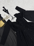 Lucknowi Georgette Anarkali Suit Set | Sequin & Thread Work with Dupatta & Pant