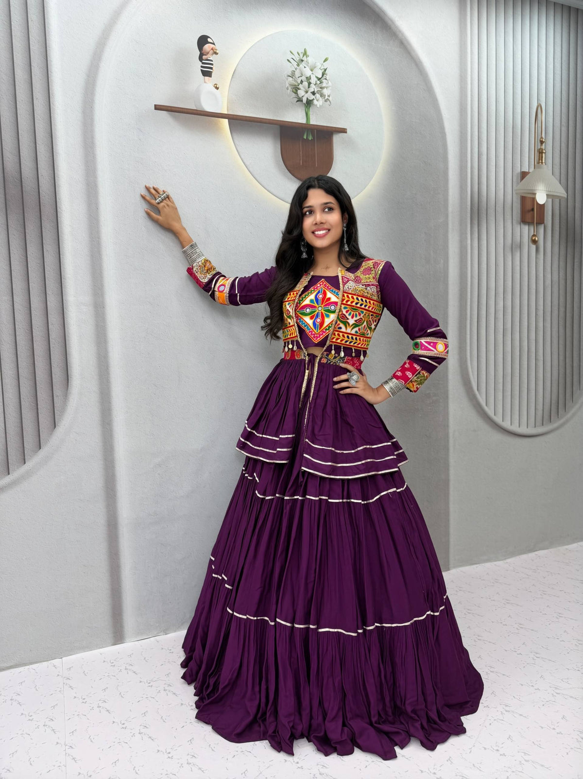 Navratri Special Gamathi Work Lehenga Choli