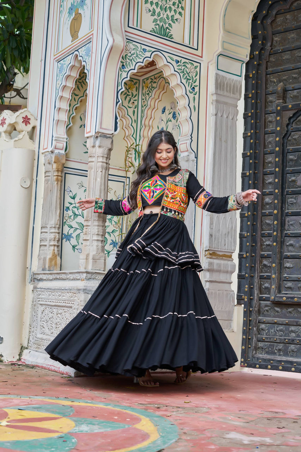 Navratri Special Gamathi Work Lehenga Choli