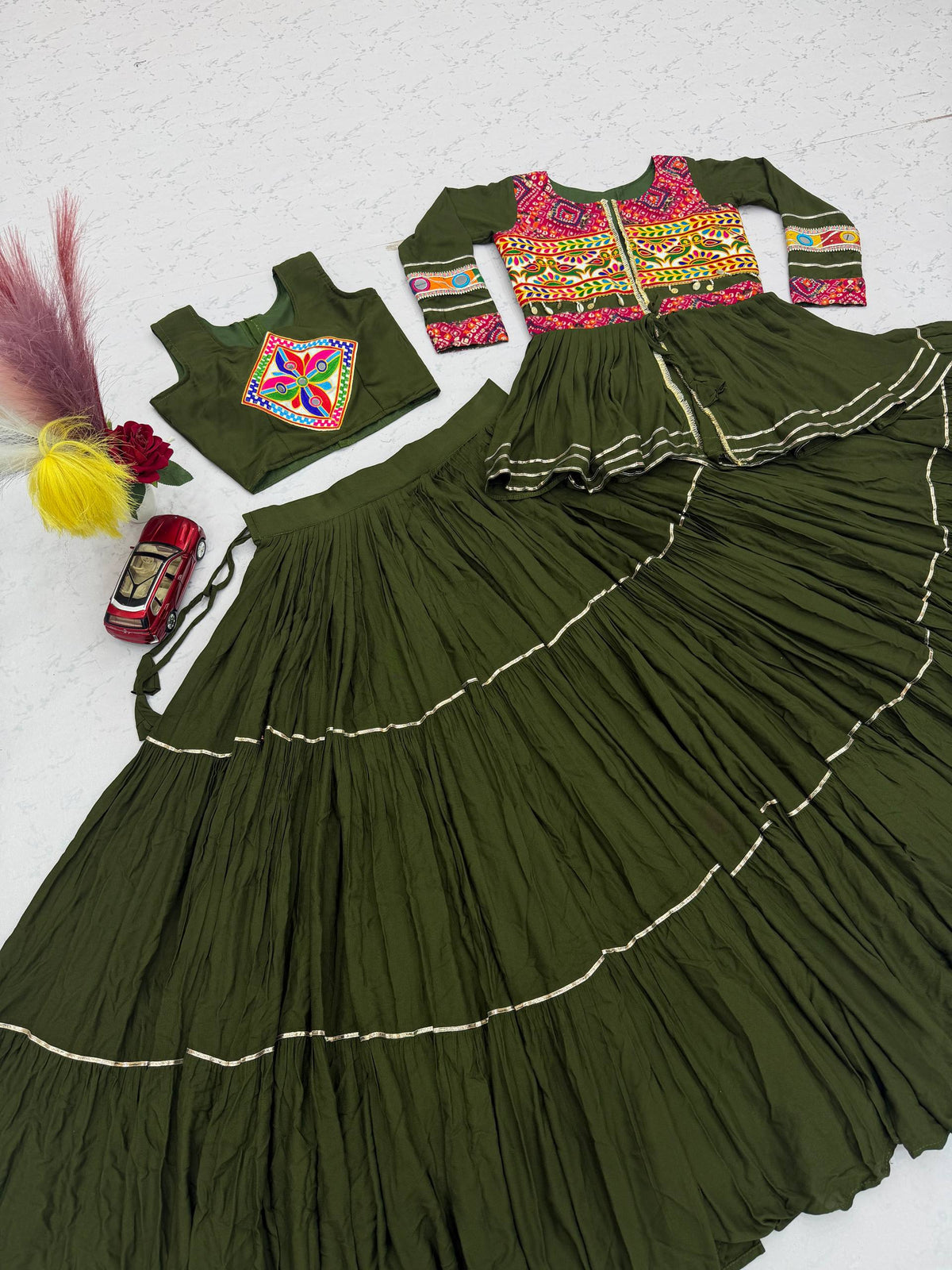 Navratri Special Gamathi Work Lehenga Choli