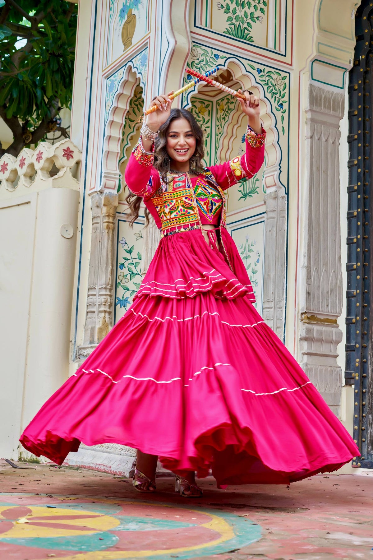 Navratri Special Gamathi Work Lehenga Choli