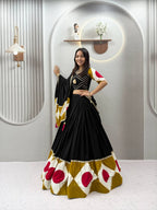 Navratri Special Gotapatti & Print Work Pure Cotton Lehenga Choli Set with Dupatta | 6 Mtr Flair