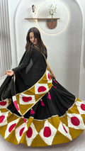 Navratri Special Gotapatti & Print Work Pure Cotton Lehenga Choli Set with Dupatta | 6 Mtr Flair