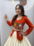 Navratri Special Hand Work Kodi & Gamthi Pure Cotton Lehenga Set | 9 Mtr Flair