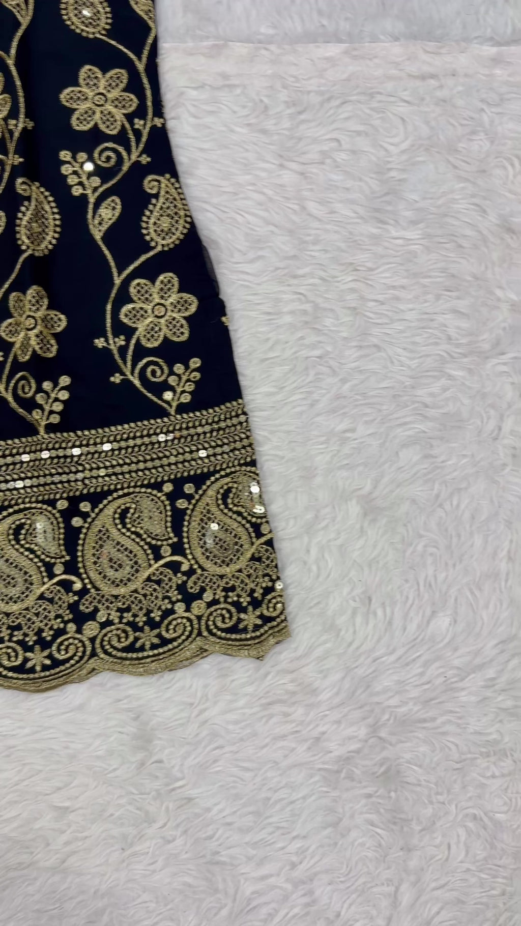 Faux Georgette Embroidery Sequin Top Palazzo Sharara Set | Party Wear
