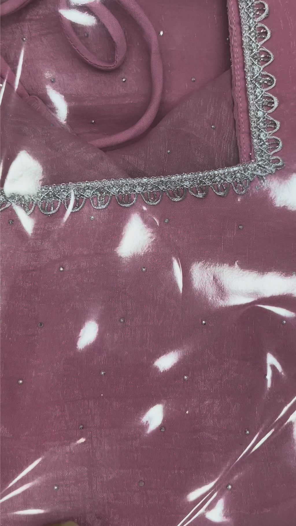 Crunchy Silk Swarovski Work Farshi Salwar Suit Set | Eid Special | Top, Salwar & Dupatta