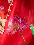 Organza Silk Printed Handwork Ready To Wear Saree | Festive