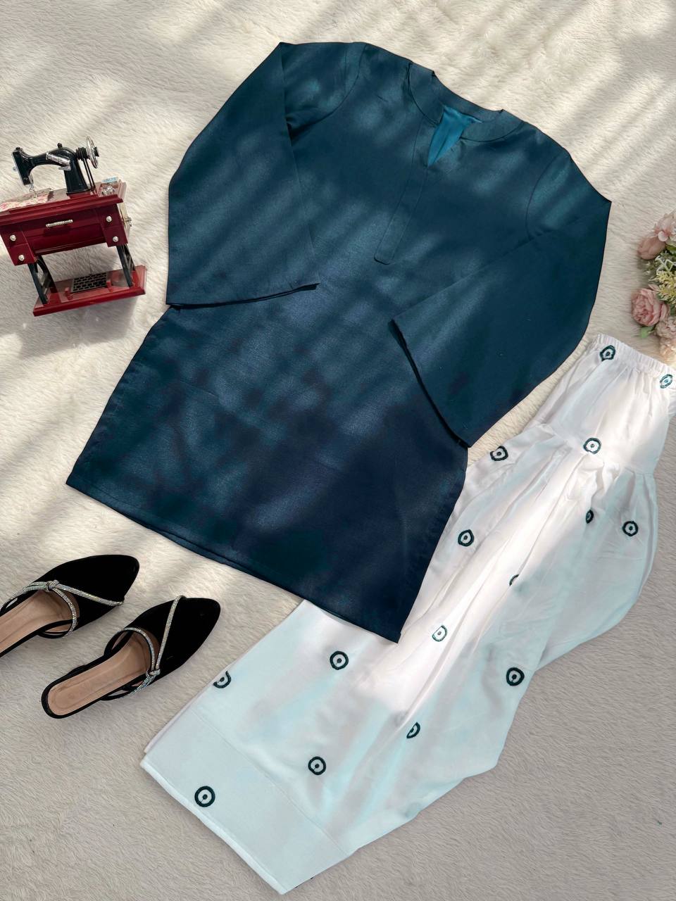 Heavy Rayon Farshi Salwar Suit | Thread Work Festive Occasion Set
